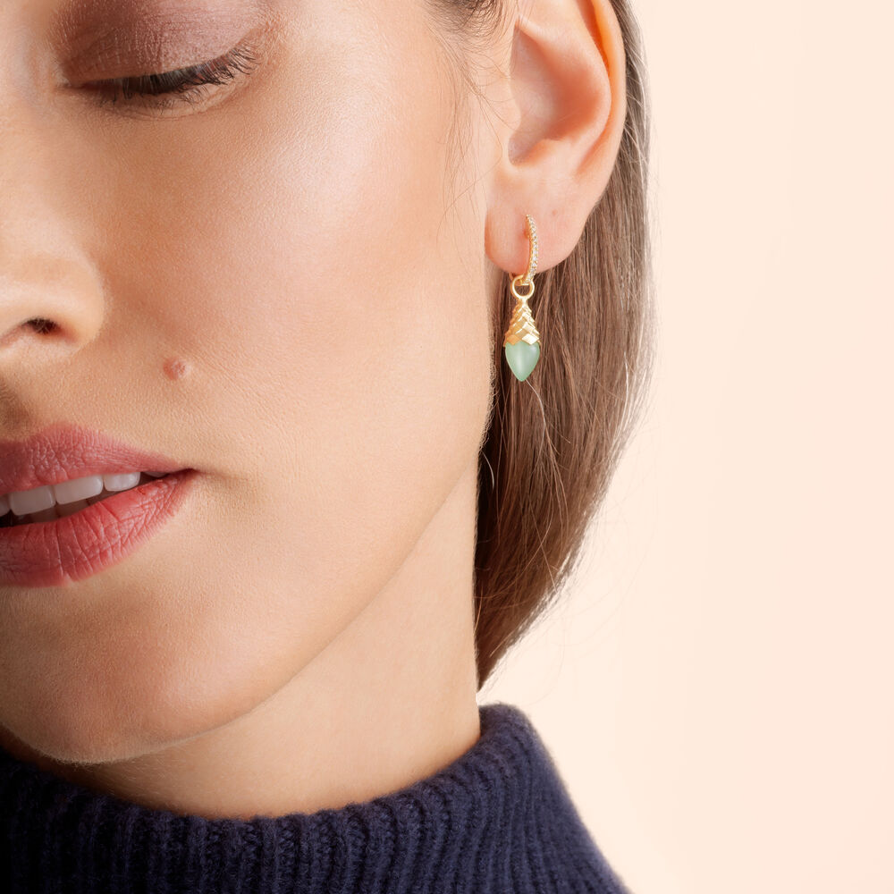 18ct Gold Jade Earring Drops | Annoushka jewelley